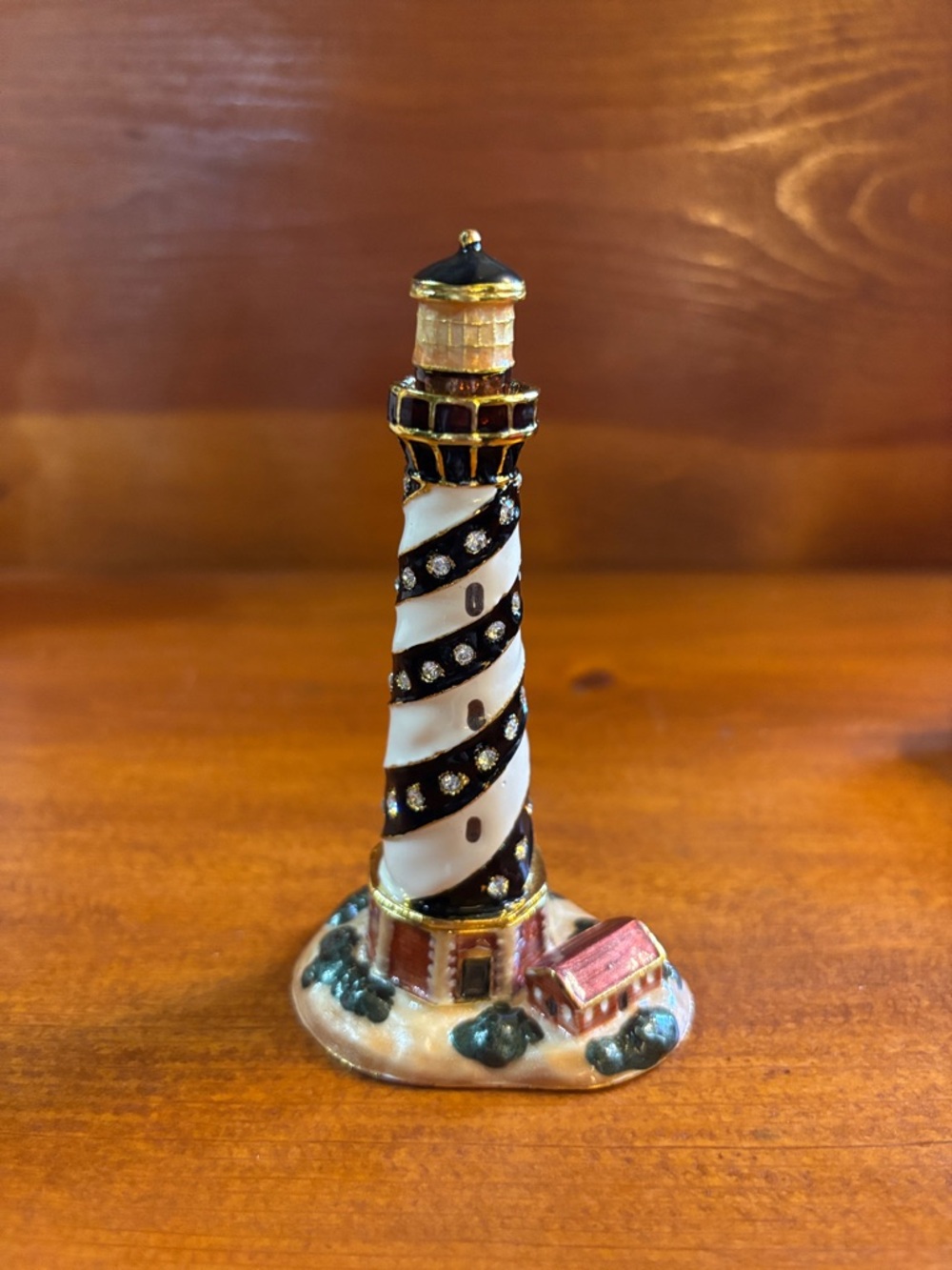 Black & White Lighthouse Trinket Box